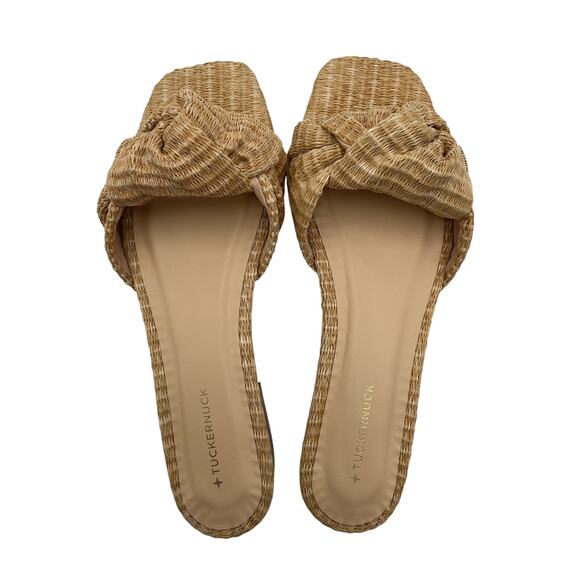 Tuckernuck 'Brit' Beige Raffia Sandals Size 7.5 - Picture 3 of 5
